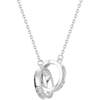 [Solara Jewelry]NECKLACE FEMALE DOUBLE RING DOUBLE CIRCLE COUPLE PENDANT