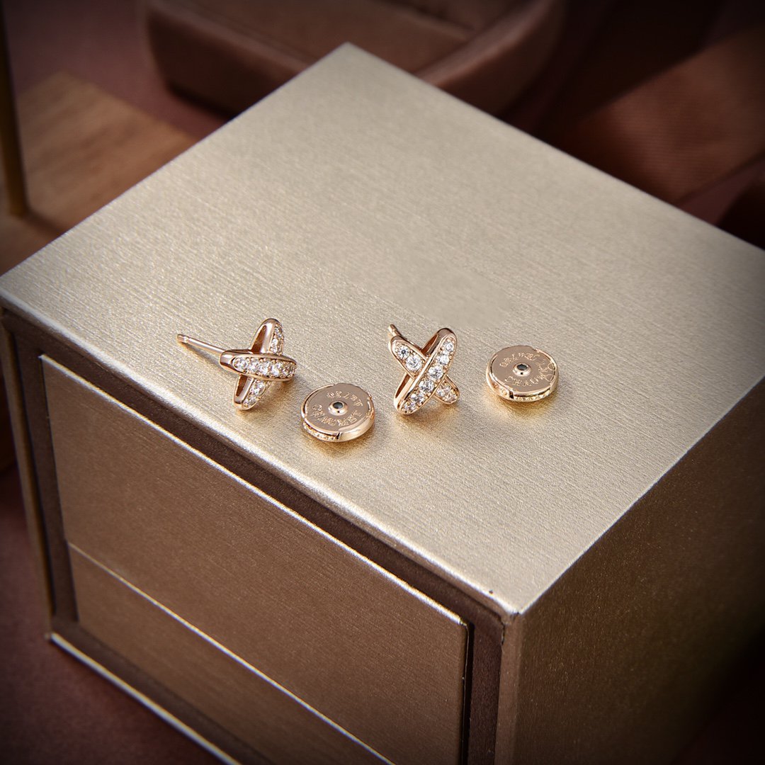 [Solara Jewelry]JEUX DE GOLD DIAMOND EARRINGS