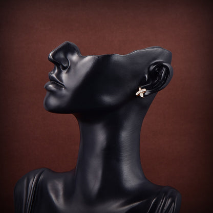 [Solara Jewelry]JEUX DE GOLD DIAMOND EARRINGS