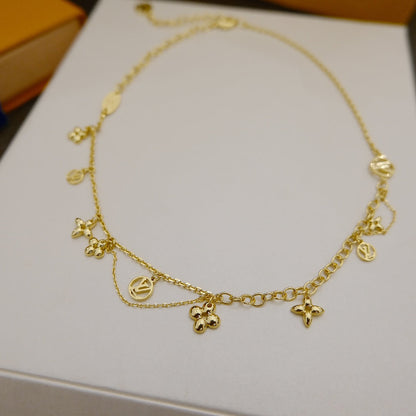 [Solara Jewelry]BLOOMING SUPPLE NECKLACE BRASS