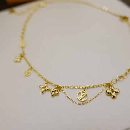 [Solara Jewelry]BLOOMING SUPPLE NECKLACE BRASS