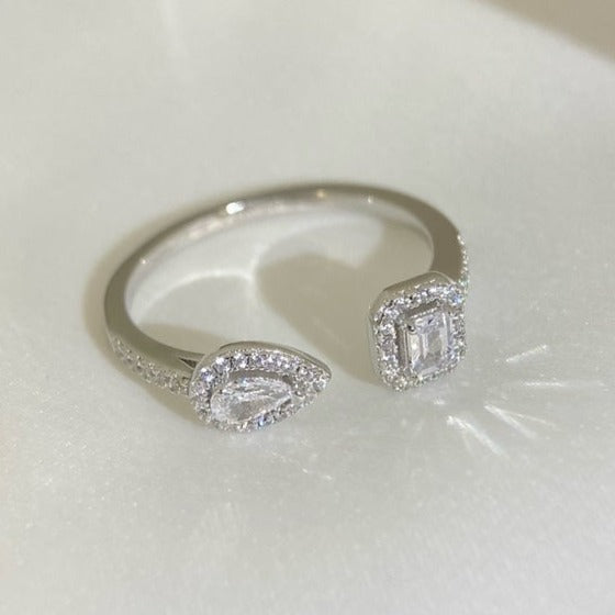 [Solara jewelry]MY TWIN TOI & MOI SILVER DIAMOND RING