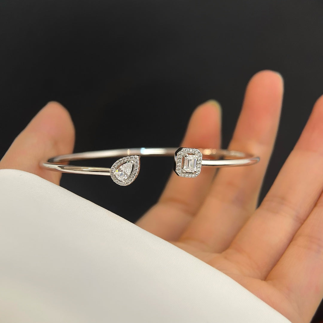 [Solara jewelry]JONC FLEX MY TWIN TOI & MOI SILVER DIAMOND BRACELET