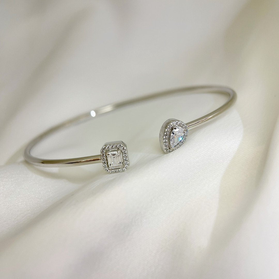 [Solara jewelry]JONC FLEX MY TWIN TOI & MOI SILVER DIAMOND BRACELET