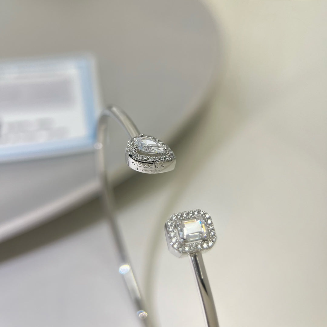 [Solara jewelry]JONC FLEX MY TWIN TOI & MOI SILVER DIAMOND BRACELET