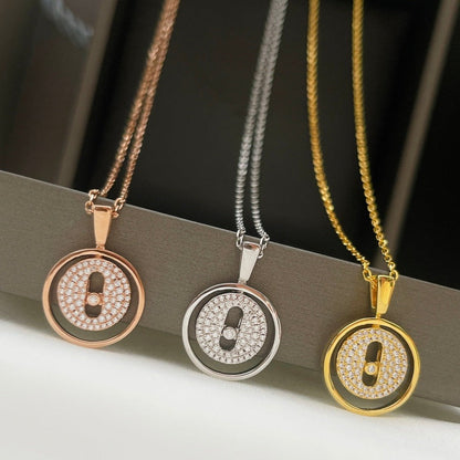 [Solara jewelry]LUCKY MOVER PM PAVED NECKLACE