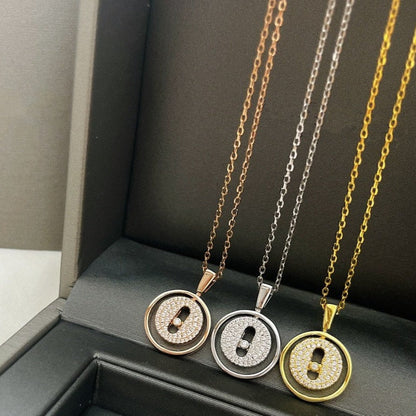 [Solara jewelry]LUCKY MOVER PM PAVED NECKLACE