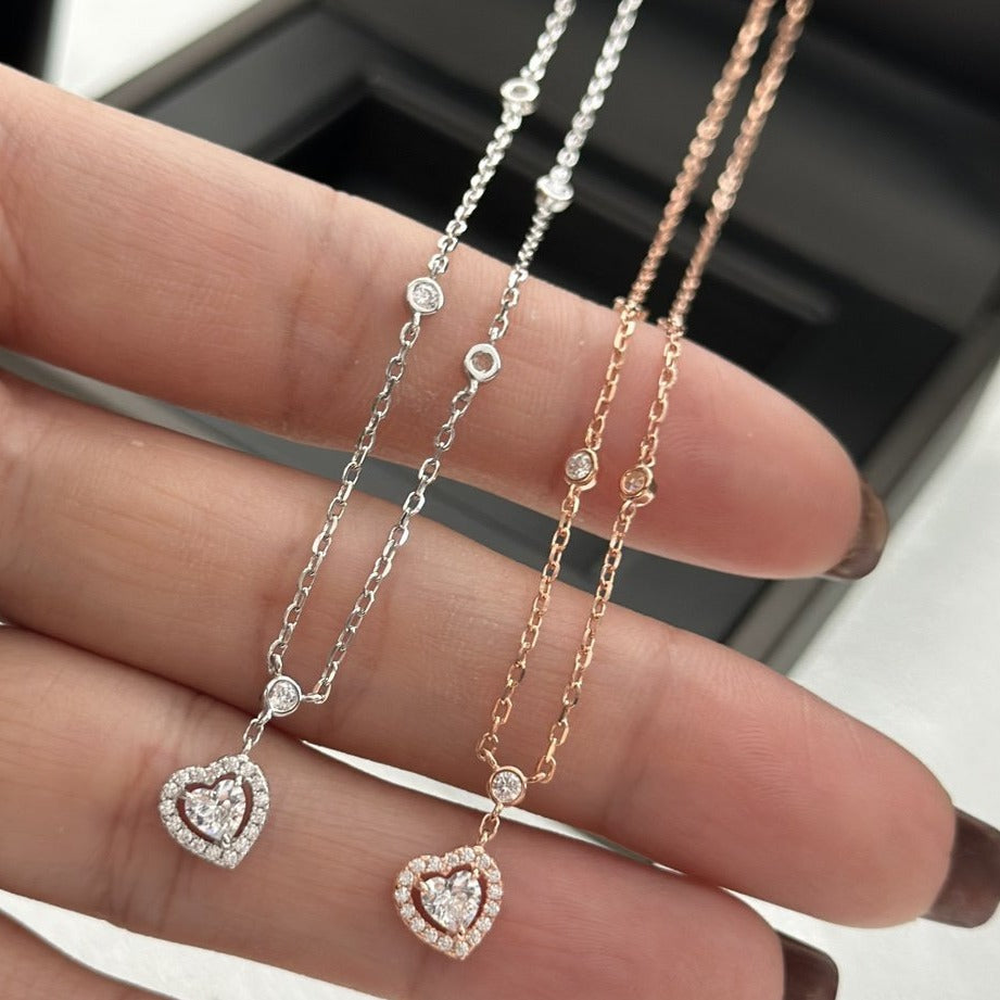 [Solara jewelry]JOY HEART DIAMOND NECKLACE