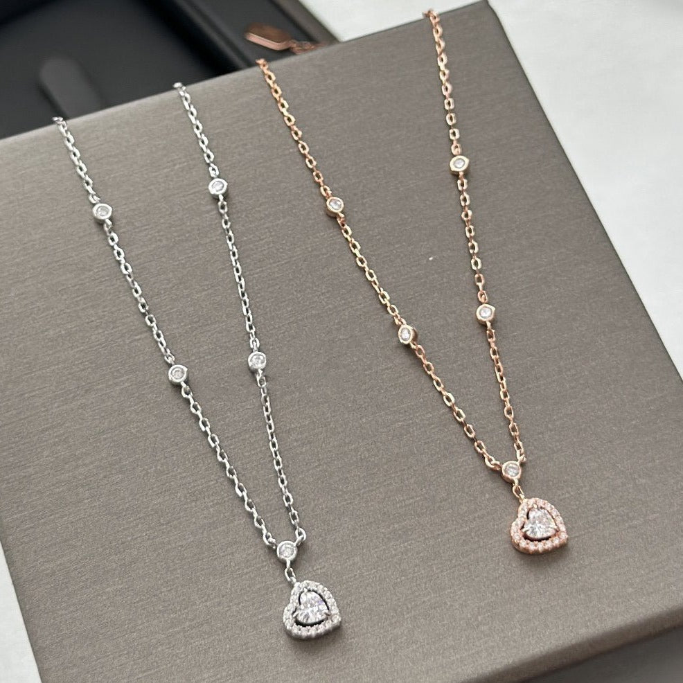 [Solara jewelry]JOY HEART DIAMOND NECKLACE