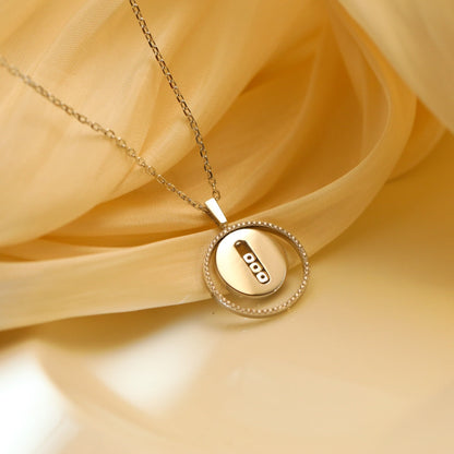 [Solara jewelry]LUCKY MOVE MM SILVER DIAMOND NECKLACE