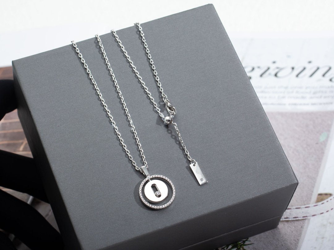 [Solara jewelry]LUCKY MOVE PM NECKLACE SILVER DIAMOND
