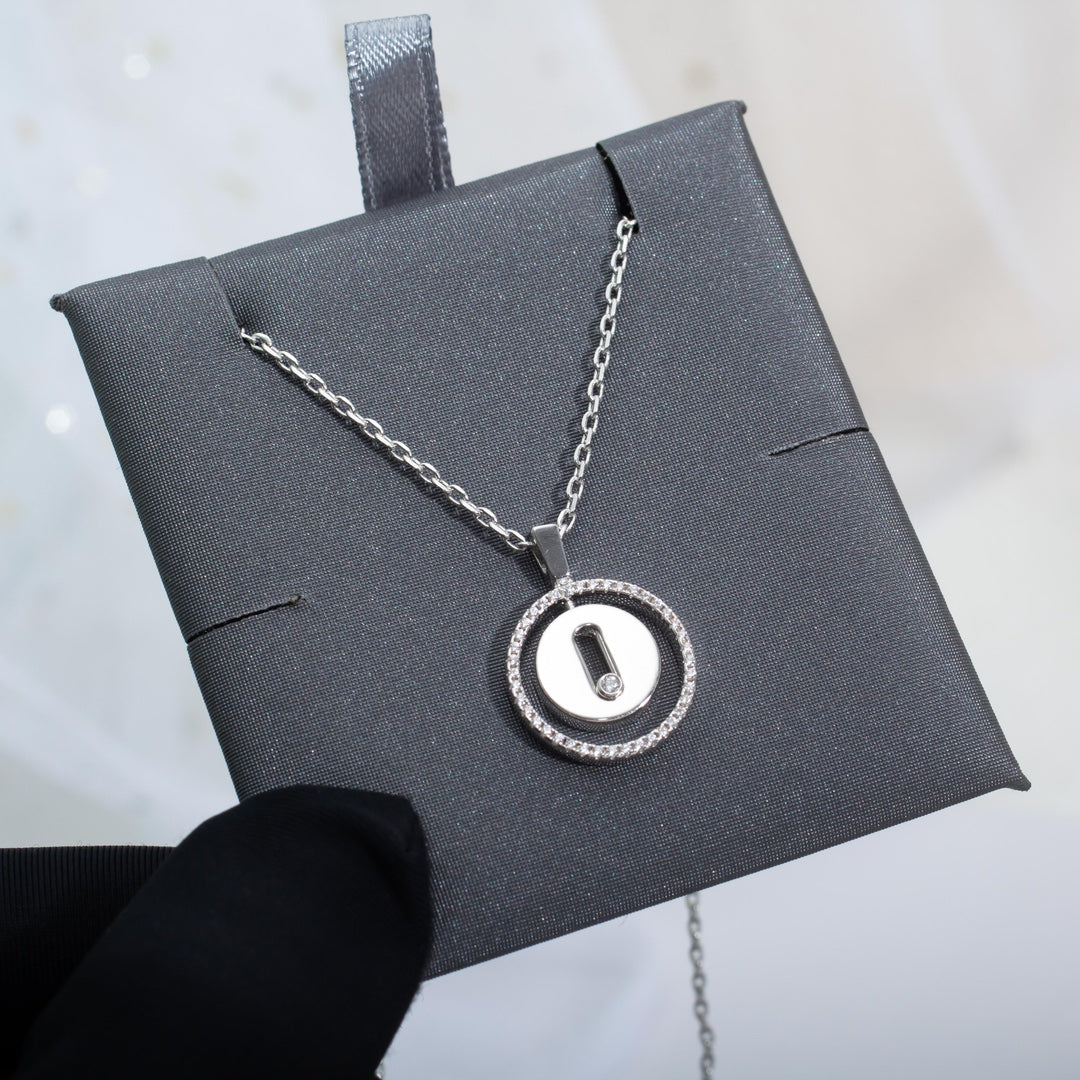 [Solara jewelry]LUCKY MOVE PM NECKLACE SILVER DIAMOND
