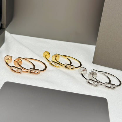 [Solara jewelry]CREOLES MOVE UNO PM DIAMOND EARRINGS