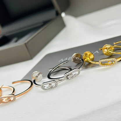 [Solara jewelry]CREOLES MOVE UNO PM DIAMOND EARRINGS