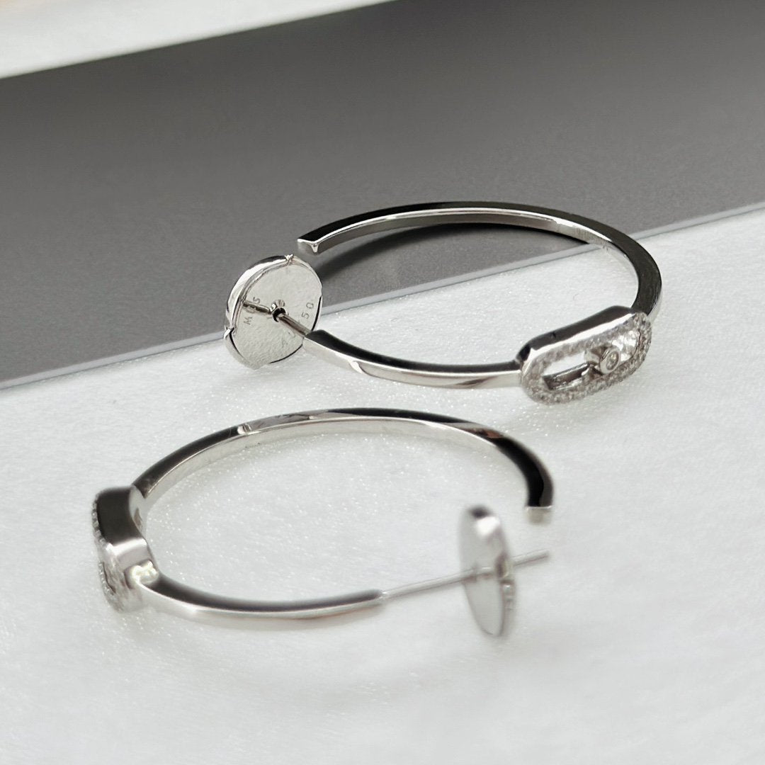 [Solara jewelry]CREOLES MOVE UNO PM DIAMOND EARRINGS