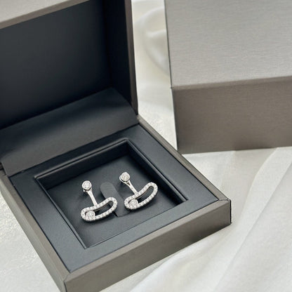 [Solara jewelry]MOVE UNO SILVER DIAMOND EARRINGS