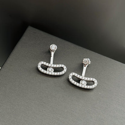 [Solara jewelry]MOVE UNO SILVER DIAMOND EARRINGS