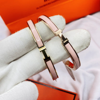 [Solara Jewelry]CLASSIC HM CLIC  PINK 8MM ENAMEL BRACELET