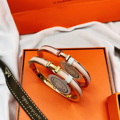 [Solara Jewelry]CLASSIC HM CLIC  PINK 8MM ENAMEL BRACELET