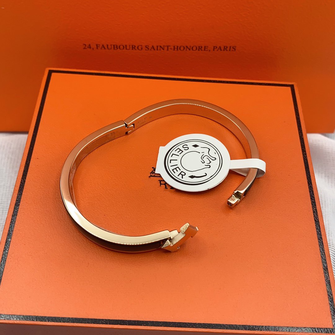[Solara Jewelry]CLASSIC HM CLIC BLACK 8MM ENAMEL BRACELET