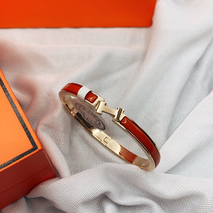 [Solara Jewelry]CLASSIC HM CLIC RED 8MM ENAMEL BRACELET
