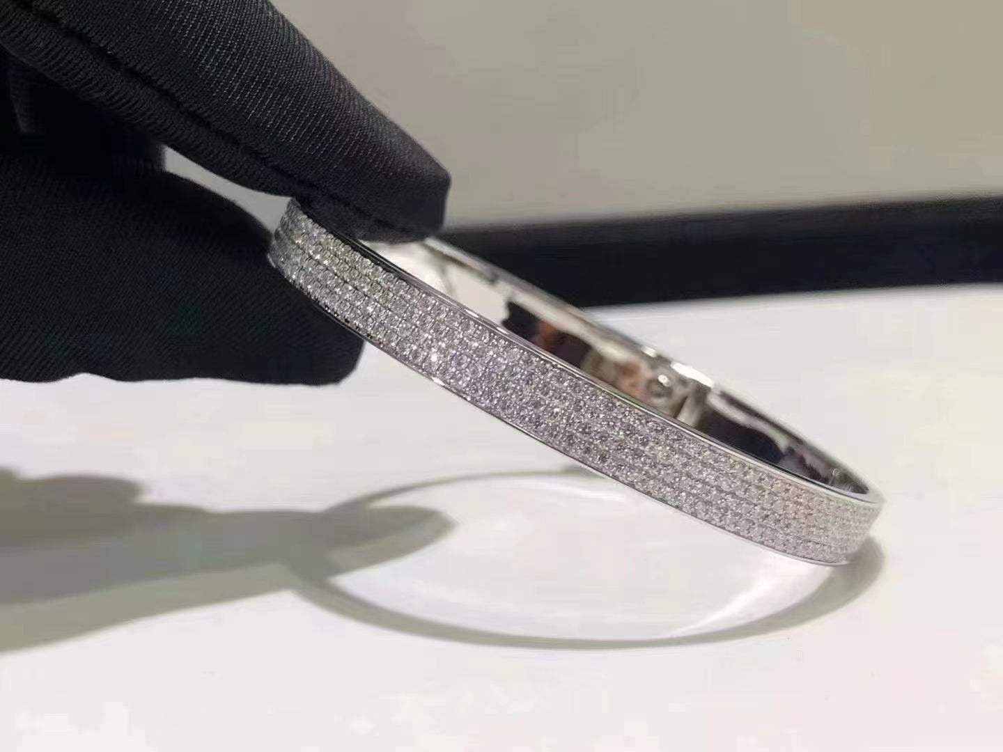 [Solara Jewelry]HM KELLY BRACELET IN SILVER AND FULL PAVE DIAMOND