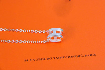 [Solara Jewelry]HM NECKLACE H LETTER OVAL SERIES