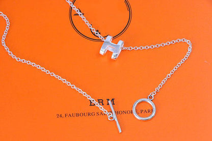 [Solara Jewelry]HM NECKLACE H LETTER OVAL SERIES