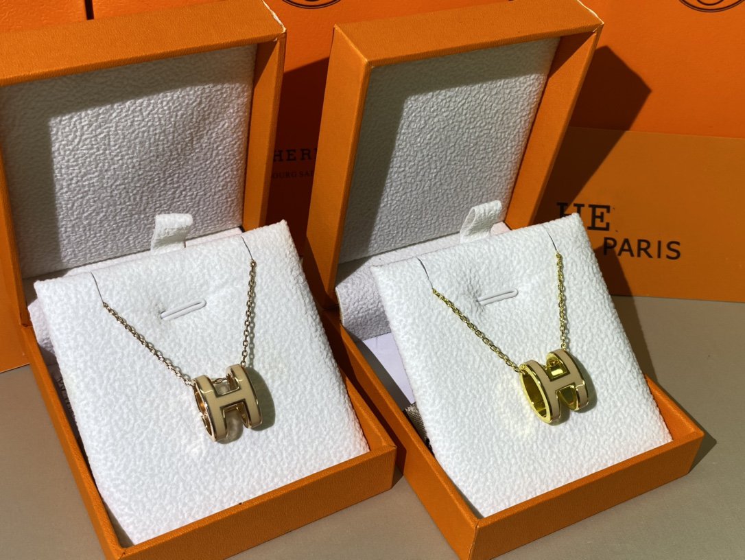 [Solara Jewelry]HM CLIC YELLOW ENAMEL GOLD NECKLACE