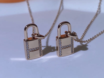 [Solara Jewelry]HM ADVANCED NICHE LOCK HEAD NECKLACE DIAMONDS