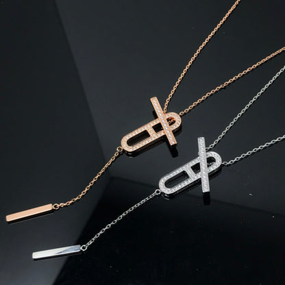 [Solara Jewelry]HM NECKLACE PLATINUM ROSE GOLD DIAMOND