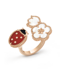 [Solara Jewelry]LUCKY 3 MOTIF ROSE GOLD RING
