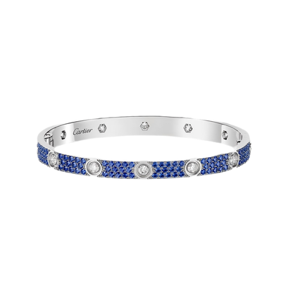[Solara jewelry]2026 PAVE GEMSTONE LOVE BRACELET 6.1MM 10 DIAMONDS