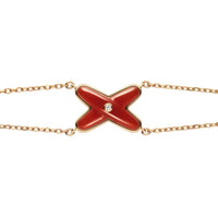 [Solara Jewelry]JEUX BRACELET CARNELIAN PINK GOLD 1 DIAMOND