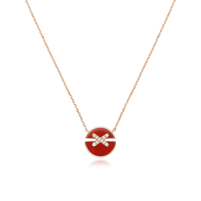 [Solara Jewelry]JEUX DE ROSE GOLD DIAMOND NECKLACE