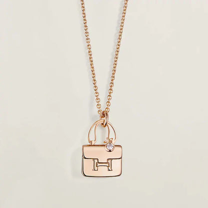 [Solara Jewelry]AMULETTE PEDANT ROSE GOLD NECKLACE
