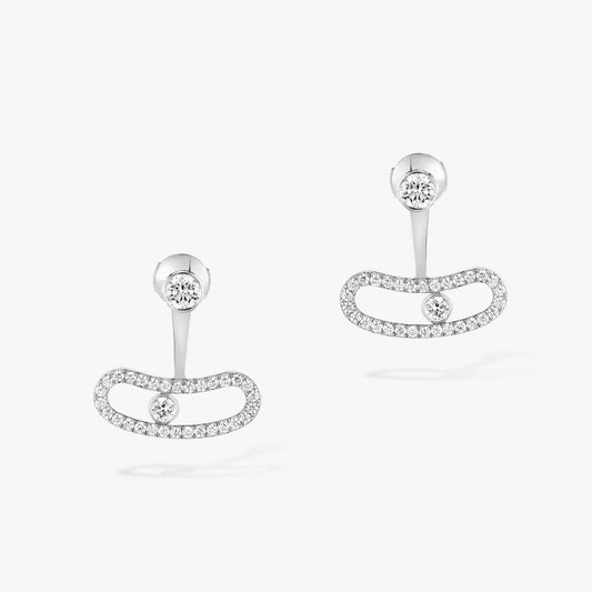 [Solara jewelry]MOVE UNO SILVER DIAMOND EARRINGS