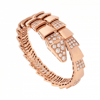 [Solara Jewelry]SERPENTI WIDE BRACELET PINK GOLD DIAMOND