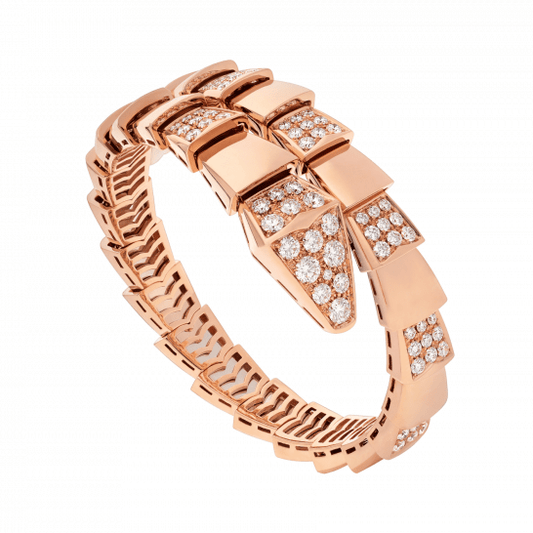 [Solara Jewelry]SERPENTI WIDE BRACELET PINK GOLD DIAMOND