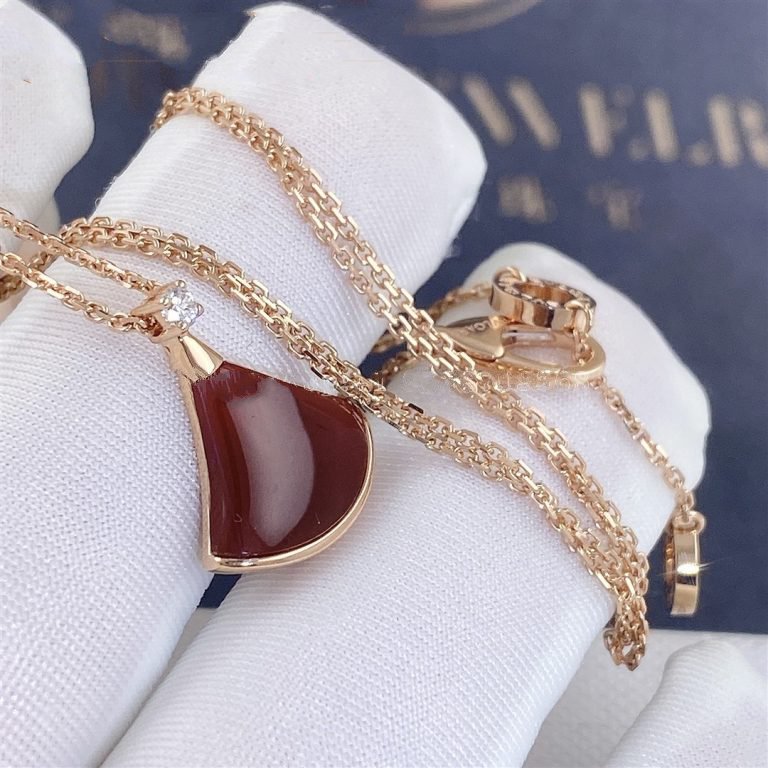[Solara Jewelry]DREAM NECKLACE CARNELIAN 1 DIAMOND