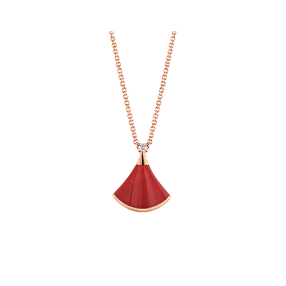 [Solara Jewelry]DREAM NECKLACE CARNELIAN 1 DIAMOND