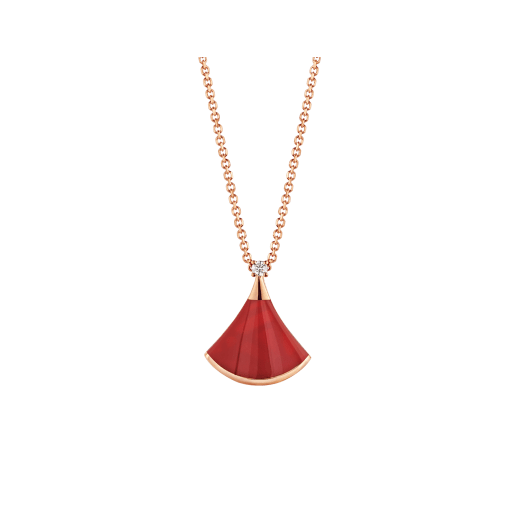 [Solara Jewelry]DREAM NECKLACE CARNELIAN 1 DIAMOND