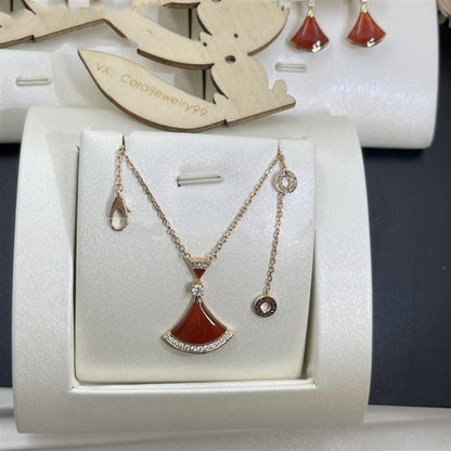 [Solara Jewelry]DREAM NECKLACE CARNELIAN DIAMOND