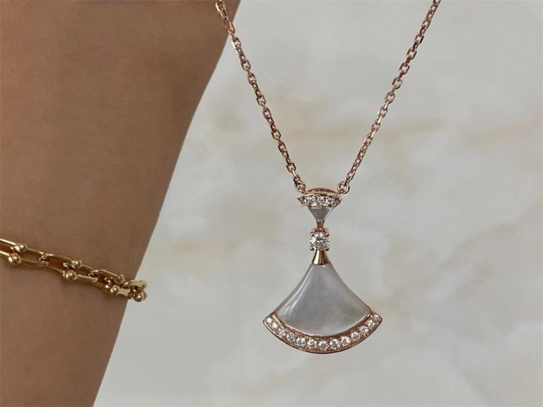 [Solara Jewelry]DREAM NECKLACE MOP PINK GOLD DIAMOND