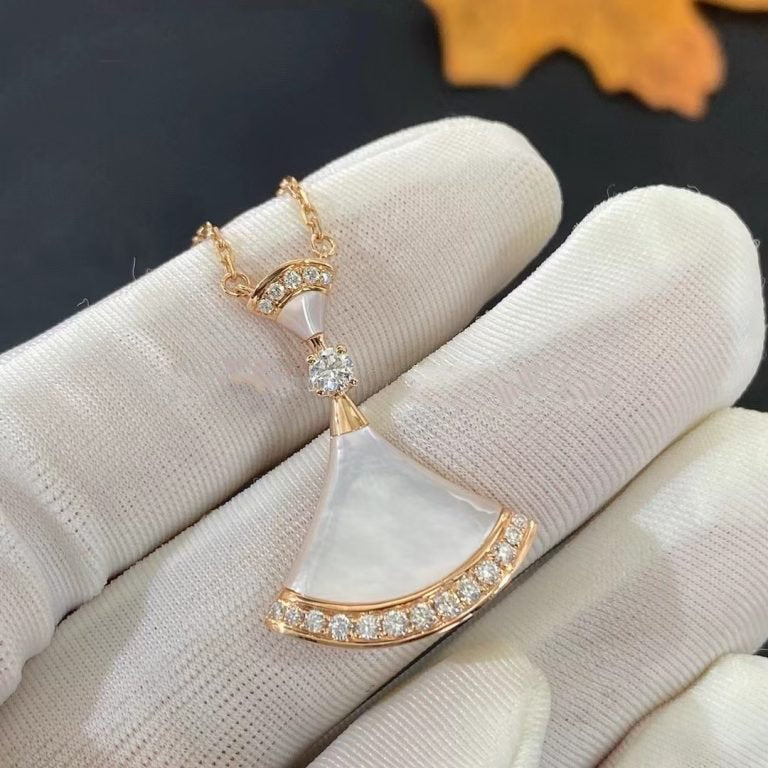 [Solara Jewelry]DREAM NECKLACE MOP PINK GOLD DIAMOND