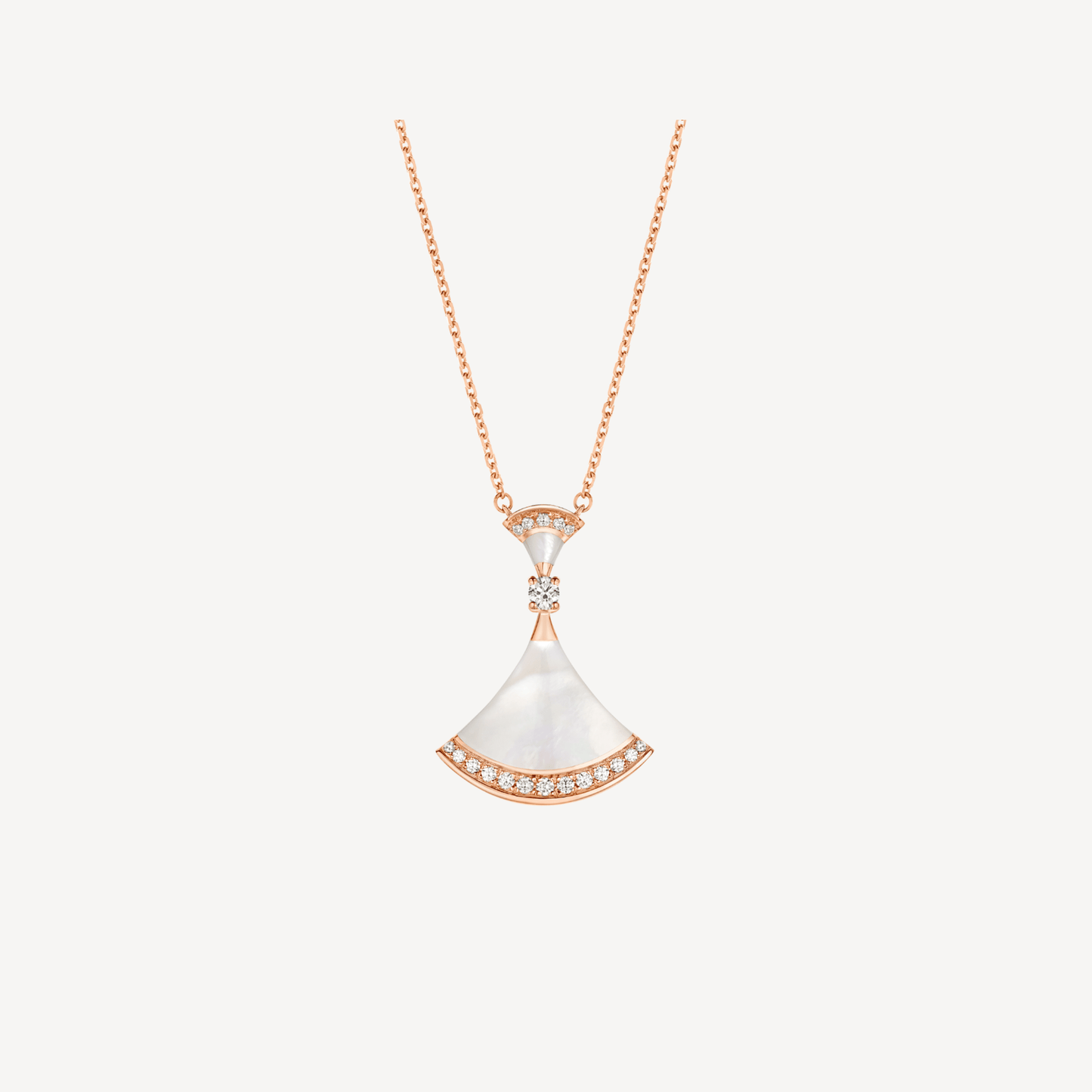 [Solara Jewelry]DREAM NECKLACE MOP PINK GOLD DIAMOND