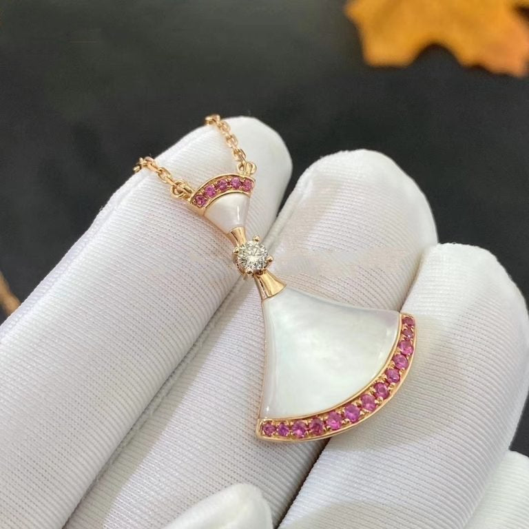 [Solara Jewelry]DREAM NECKLACE MOP PINK DIAMOND