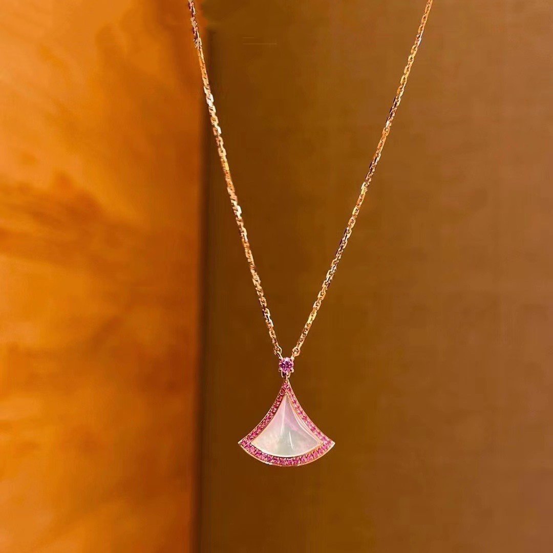 [Solara Jewelry]DREAM NECKLACE MOP DIAMOND PINK