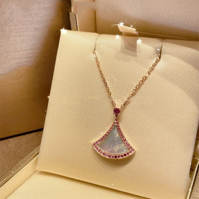 [Solara Jewelry]DREAM NECKLACE MOP DIAMOND PINK