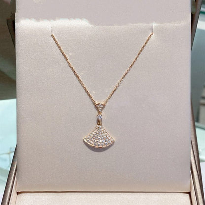[Solara Jewelry]DREAM NECKLACE PINK GOLD FULL DIAMOND
